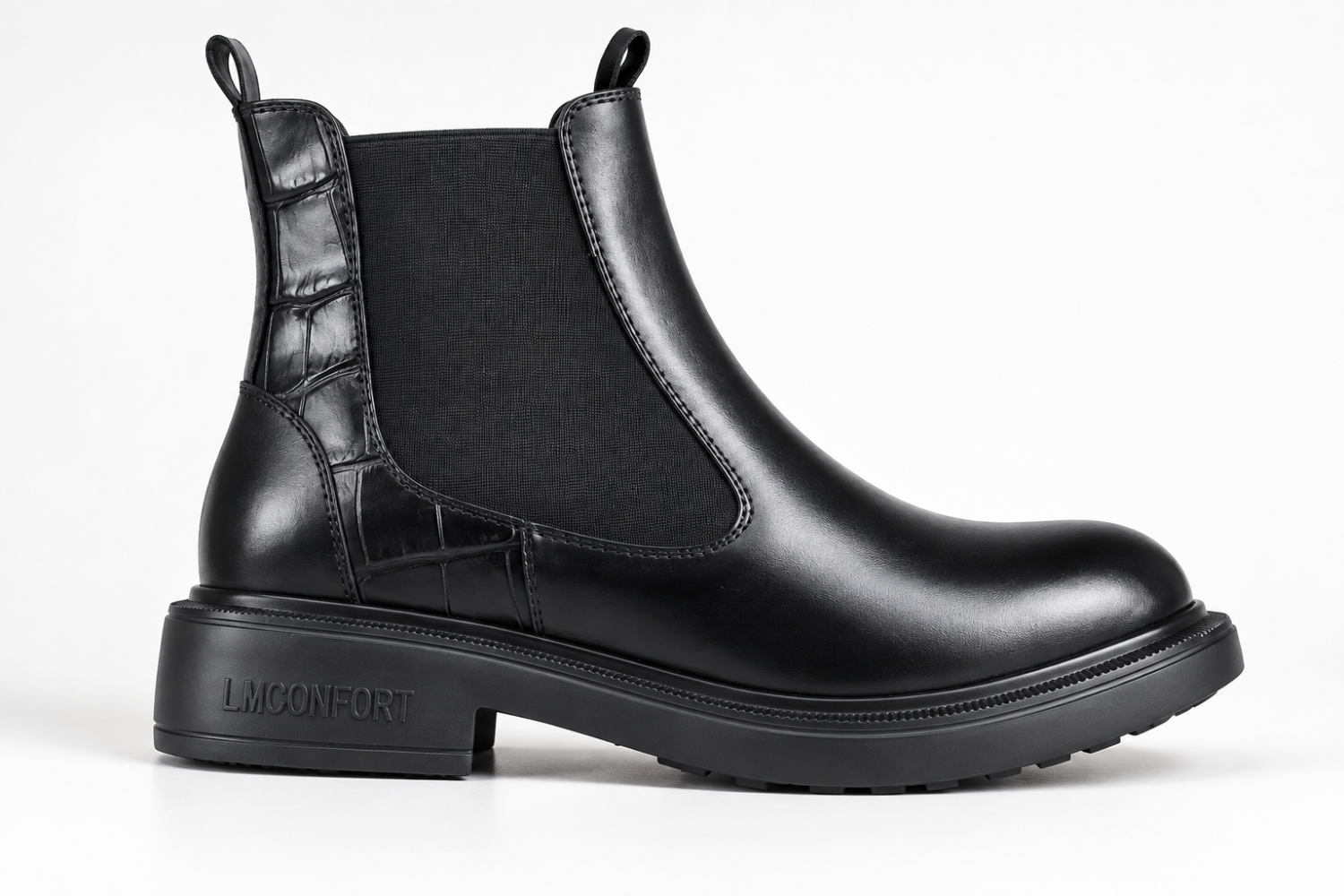 Bottines Chelsea Signature Noires en cuir