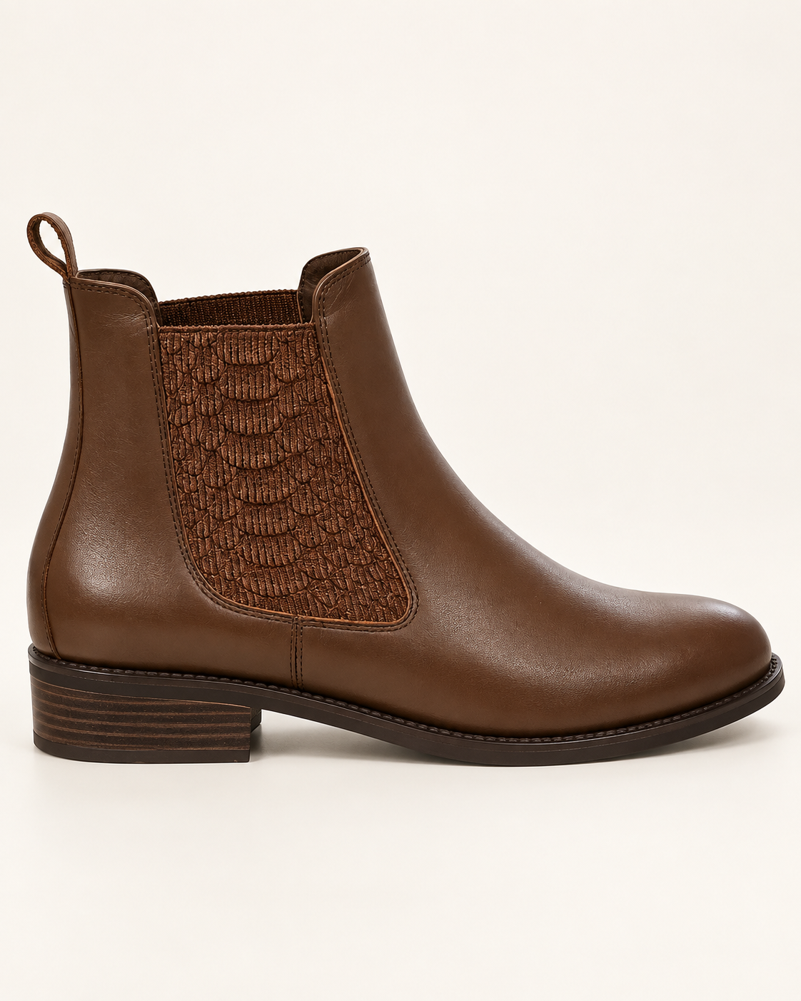 Bottines Chelsea LMCONFORT Marron Chocolat en cuir